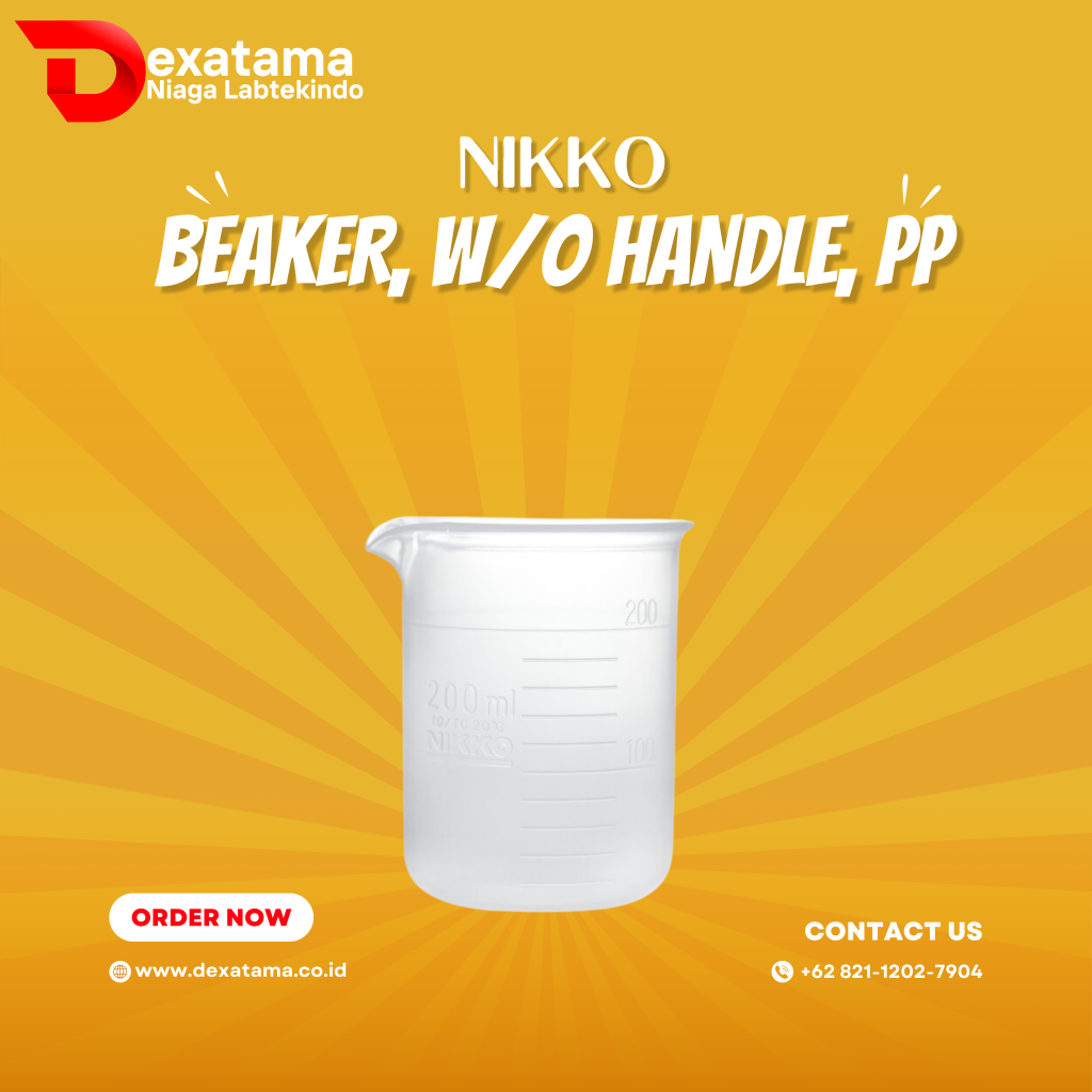 Beaker Plastik 500mL with handle PP graduation As One - Dexatama.co.id