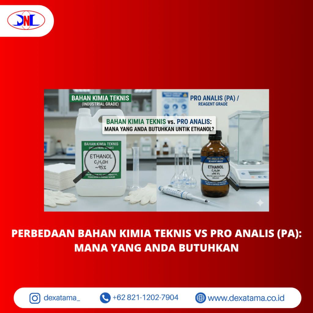 Perbedaan Bahan Kimia Teknis vs Pro Analis (PA) Mana yang Anda Butuhkan