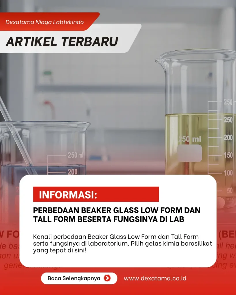 Perbedaan Beaker Glass Low Form dan Tall Form Beserta Fungsinya di Lab
